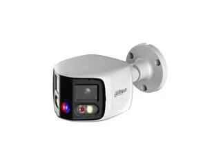 [DH-IPC-PFW3849SP-A180-E2-AS-PV] (DH-IPC-PFW3849SP-A180-E2-AS-PV) Dahua, WizSense 2× 4MP Tioc Dual-Lens Splicing Bullet caméra réseau 180°, Smart Dual Illumination , éclairage IR et blanc IR (25m) et blanc jusqu'à 20m, caméra avec Active Deterrence, SMD 4.0, AI SSA, Quick Pick, Smart search, triple streaming H .264 / H.265, 20 ips @ 4096 × 1860, WDR (120 dB), D/N, objectif 2,8 mm, éclairage IR et blanc commuté par objet, alarme flash rouge et bleu, alarme haut-parleur/sirène IP67 , 12 VCC/PoE