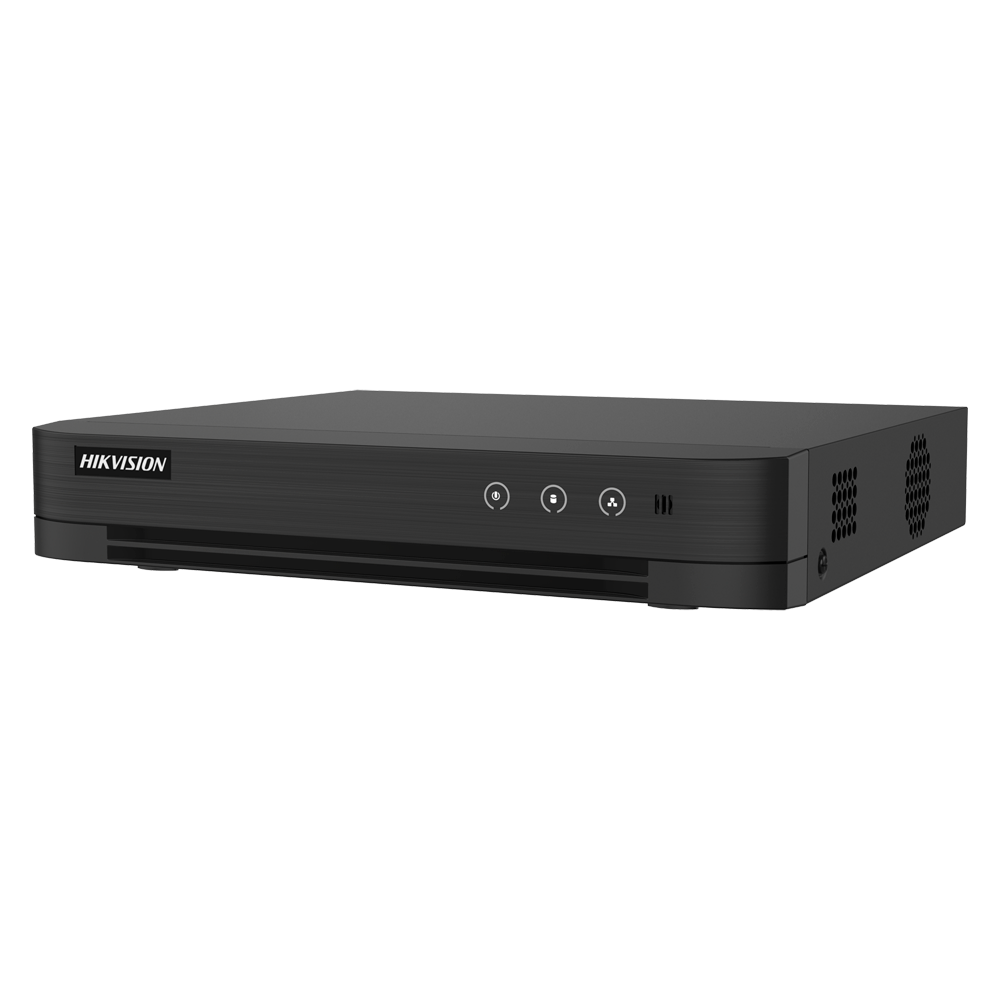 (DS-7216HGHI-M1/T) Hikvision DVR 5n1 16 CH - 16 CH HDTVI / HDCVI / AHD / CVBS - Hasta 18 canales IP - Resolución máxima de entrada 1080p Lite - Detección de movimiento 2.0 en todos los canales - Admite 1 disco duro hasta 6 TB | Audio