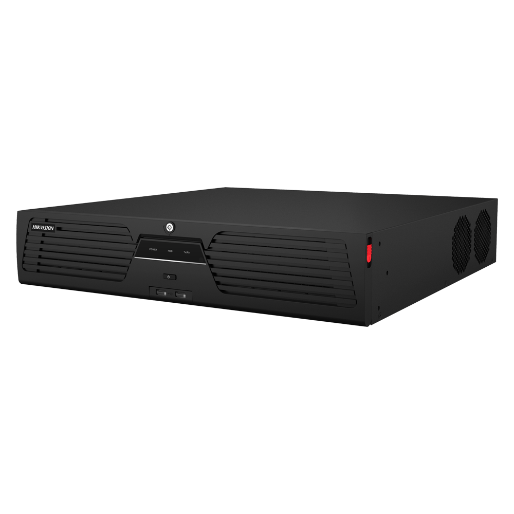(DS-9616NXI-I8/Vpro) Hikvision NVR 16 CH IP gama SOLUTIONS - Resolución máxima 32 Mpx - Ancho de banda 160 Mbps | Admite 8 discos duros - Alarmas | Audio | POS | RAID - AcuSearch | Guanlan | Reconocimiento facial - AcuSeek, búsqueda basada en texto | ANPR