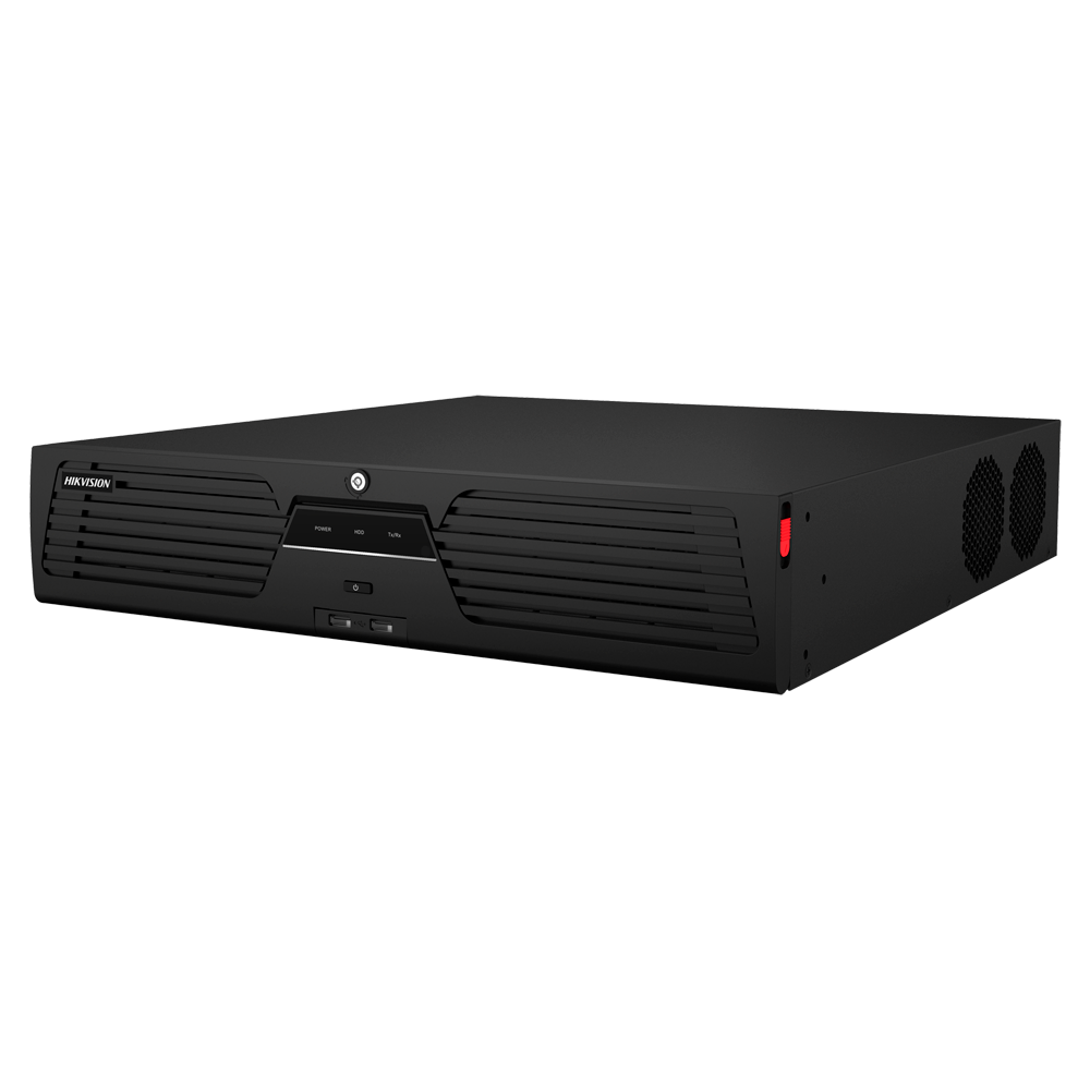 (DS-9664NXI-I8/VPro) Hikvision NVR 64 CH IP gamme SOLUTIONS - Résolution maximale 32 Mpx - Bande passante 384 Mbps | Supporte 8 disques durs - Alarmes , Audio , POS , RAID - AcuSearch | Guanlan | Reconnaissance faciale - AcuSeek, recherche textuelle | ANPR