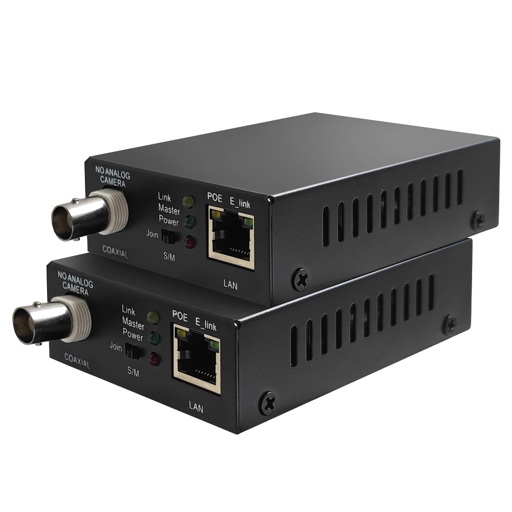(EOC-500-POC-POE) Extender IP pour câble coaxial | PoE - Passif - Émetteur et le récepteur - Permet de transmettre 1 canal IP - Distance maximale 500 - Bande passante jusqu'à 100 Mbps