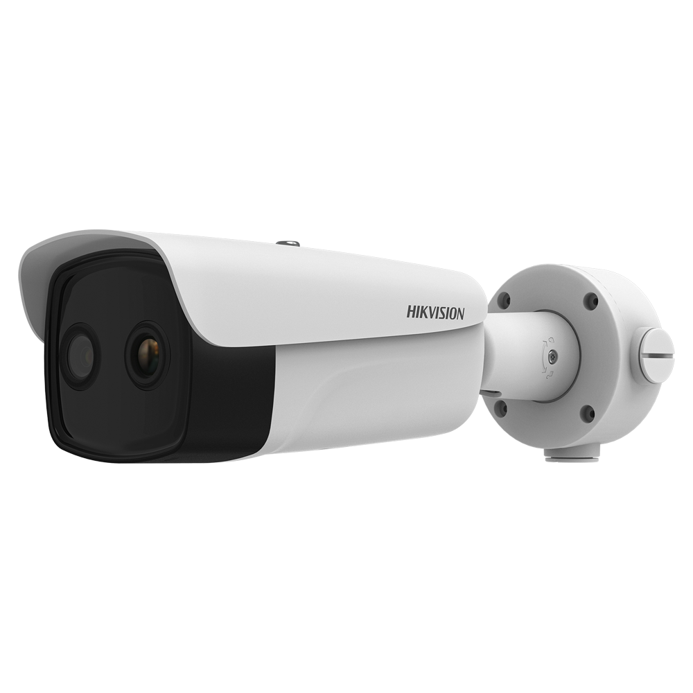 (HM-TD2638-25/G1/T3Y) Caméra thermique Dual IP Hikvision Gamme PRO - Capteur thermique 384x288 VOx | Objectif 25mm - Capteur optique 1/2.7” 4Mpx | Objectif 12.4mm - Sensibilité thermique ≤20mK (25°C, F1.0) - Détection et alarme incendie préventive - Plage de mesure temp -20~150ºC / ±8ºC