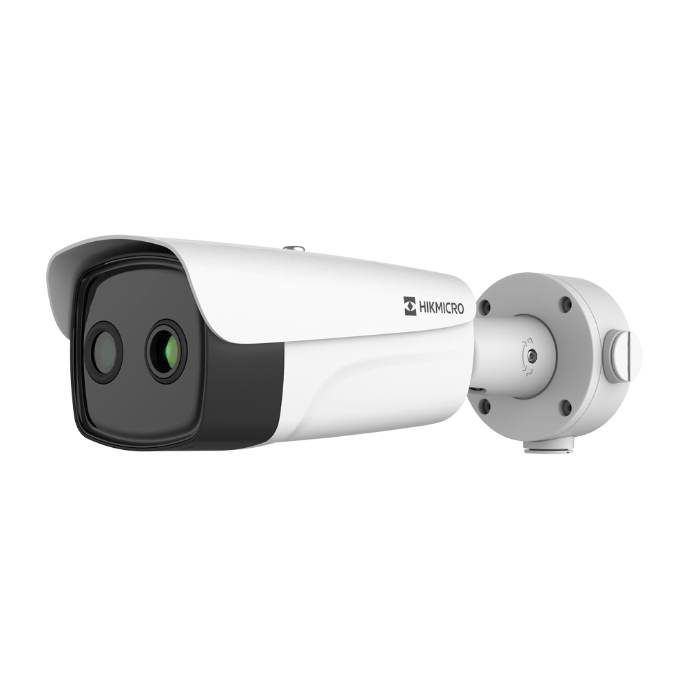 (HM-TD2638-8/G0/T1Y) Caméra thermique IP Hikmicro TD2638 série - Capteur thermique VOx FPA 384x288  Objectif 12μm - Capteur visible 1/2.7" CMOS 4Mpx Objectif 4.3mm - Sensibilité thermique ≤25mK - Plage de mesure de la température -20~150ºC / ±8ºC - Protection IP67 - NEMA 4X - IK10
