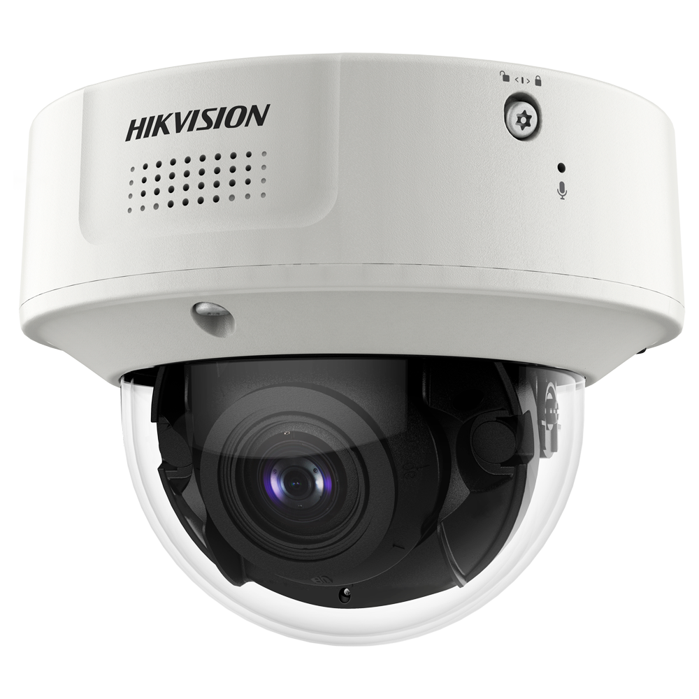 (iDS-2CD7146G2/LM-IZS(2.8-12mm)) Caméra Dôme IP gamme SOLUTIONS Hikvision - Résolution 4 Mpx (2688x1520) | Darkfighter - Objectif 2.8~12mm | IR 40 m | Darkfighter - MD2.0 | AcuSense | Reconnaissance des plaques d'immatriculation - Alarme | Audio | Microphone et haut-parleur - MicroSD IP67 | IK10 | WDR 150dB