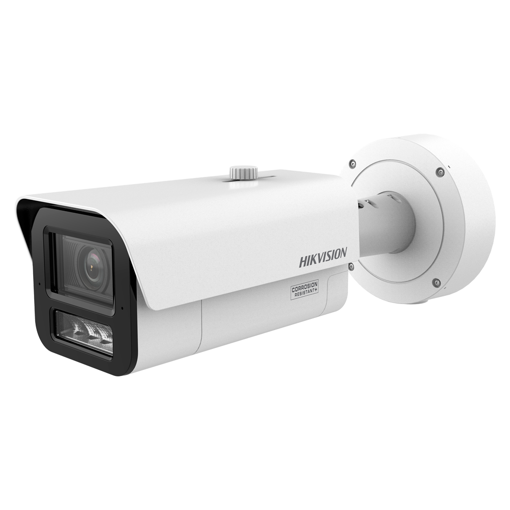 (iDS-2CD7A86G2/V-XZHSY(2.8-12mm)) Hikvision Cámara Bullet IP gama SOLUTIONS - Resolución 8 MPx (3840x2160) - Lente motorizada 2.8~12 mm - Alarmas | Audio | 5 streams - IR y Luz Blanca 100 m | DarkFighter 2.0 - IP67 | IK10 | NEMA 4X | MD 2.0 | AcuSense