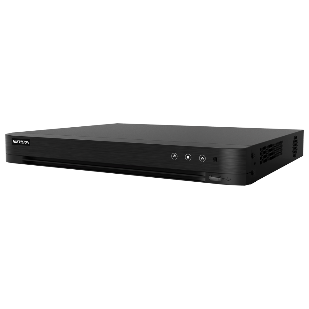 (iDS-7204HUHI-M2/XT/4A+4/1ALM) Hikvision DVR 5n1 Gamme PRO - 4 CH HDTVI / HDCVI / AHD / CVBS - Jusqu'à 8 canaux IP - Résolution d'entrée maximale 8Mpx - AcuSense (4 Ch) | Reconnaissance des visages (2Ch) | 2 HDD - MD 2.0 sur tous les canaux : Audio : Alarmes