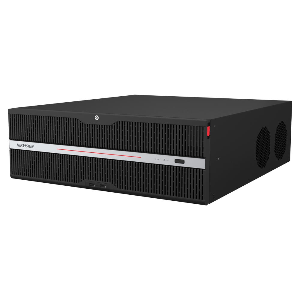 (iDS-9664NXI-P16) Enregistreur NVR Hikvision 64CH gamme SOLUTIONS - Resolution 32 Mpx - AcuSeek, recherche textuelle - Alarmes | Audio | 16 HDD | RAID - Bande passante 400 Mbps | AcuSearch - MD 2.0 | AcuSense | Reconnaissance des visages | ANPR