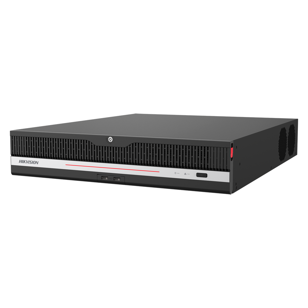 (iDS-9664NXI-P8) Enregistreur NVR Hikvision 64CH gamme SOLUTIONS - Resolution 32 Mpx - AcuSeek, recherche textuelle - Alarmes | Audio | 8 HDD | RAID - Bande passante 400 Mbps | AcuSearch - MD 2.0 | AcuSense | Reconnaissance des visages | ANPR