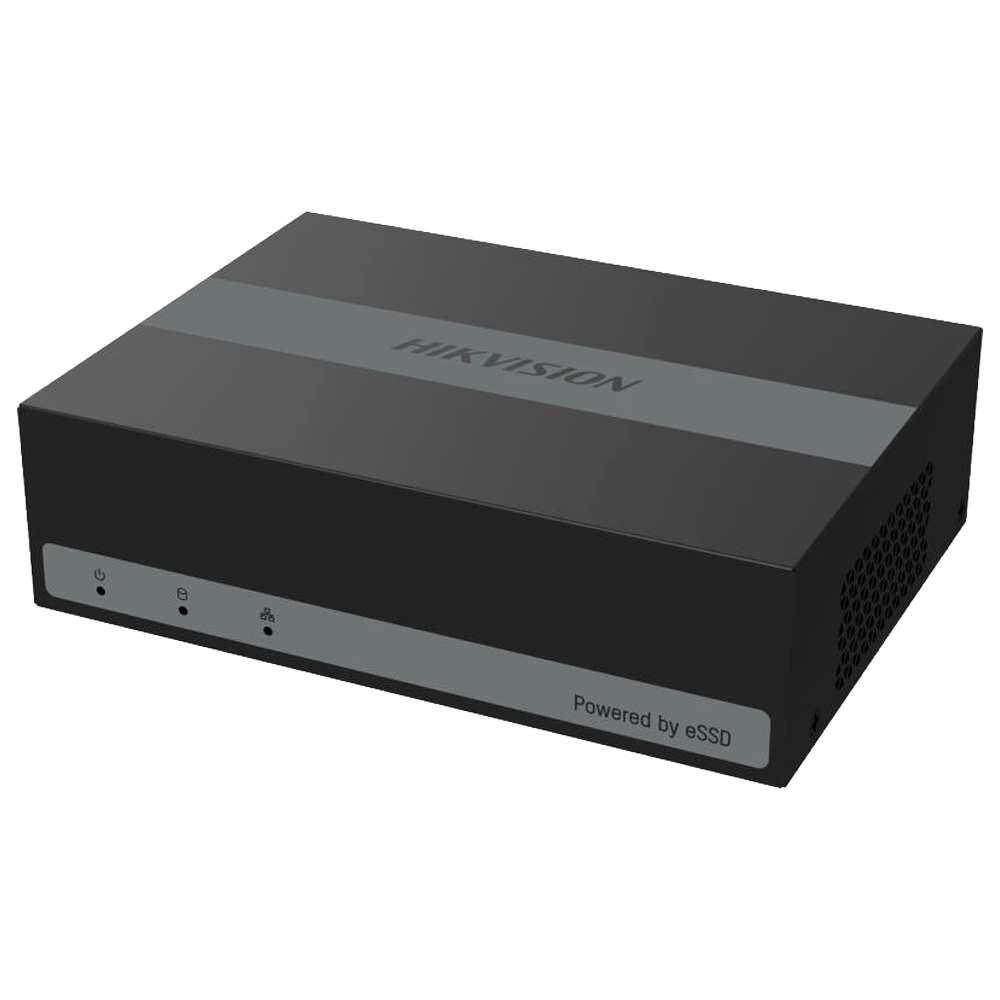 (iDS-E04HQHI-B+4/1 ALM) DVR Hikvision 5n1 gamme Value - 1 CH HDTVI / HDCVI / AHD / CVBS - 1 Canal IP 6 MPx - Résolution d'entrée maximale 5 MPx - eSSD intégré 512 Go  Faible consommation d'énergie - Audio coaxial | MD 2.0 | AcuSense | Alarmes