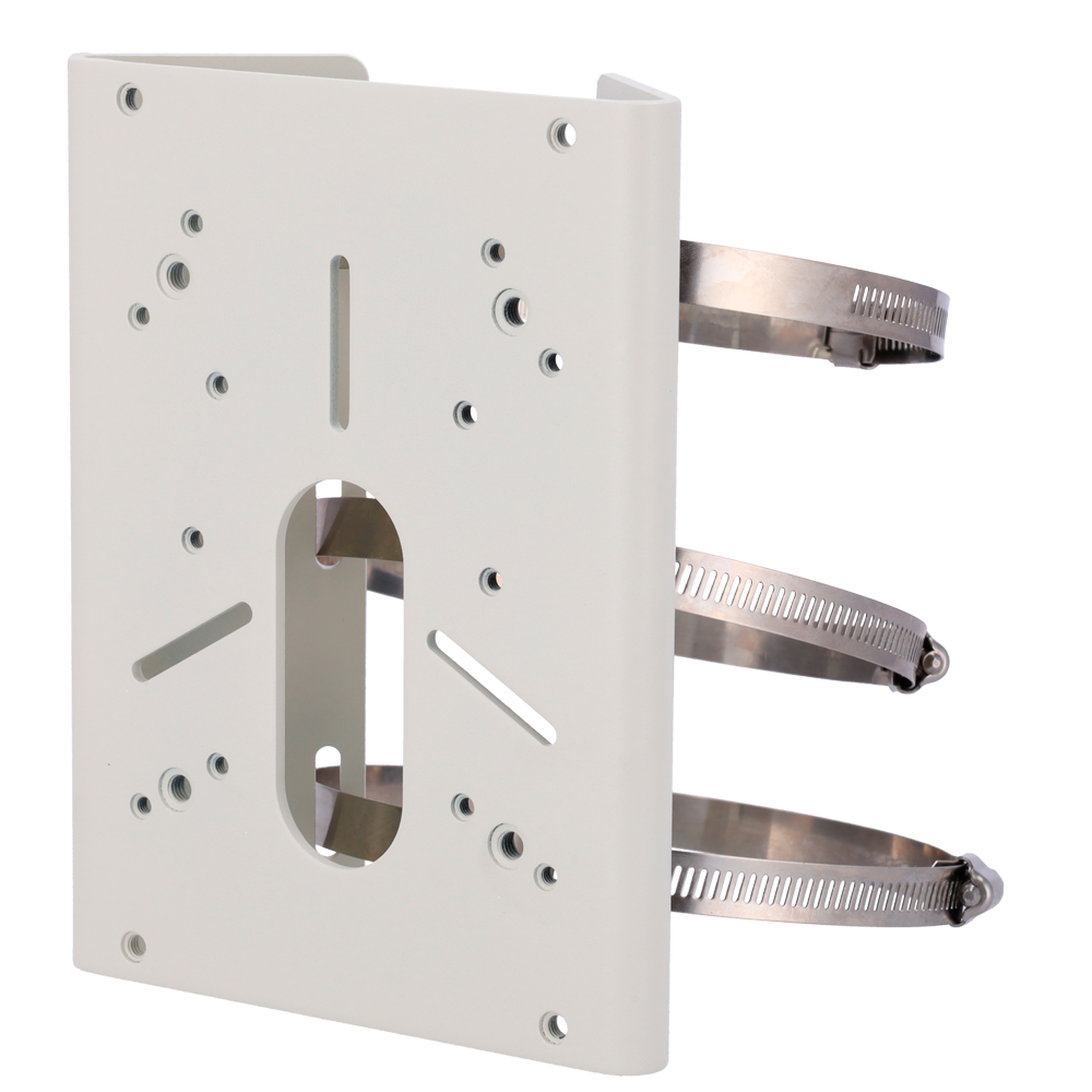 (MS-A02-V2) Support de mât ou de lampadaire Milesight - Couleur blanche - 180 (H) x 138.5 (L) x 47 (Pr) mm - Métal - Diamètre 102~127 mm