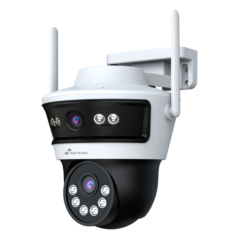(NV-MOTOCAM30DUAL-W6) Cámara PT Motorizada 3MP 2K - Compatible con KITS CCTV WIFI NIVIAN - Resolución 3 Mpx / H.265+ - Lente 4 mm - IR LEDs Array Alcance 20 m - Impermeable IP66