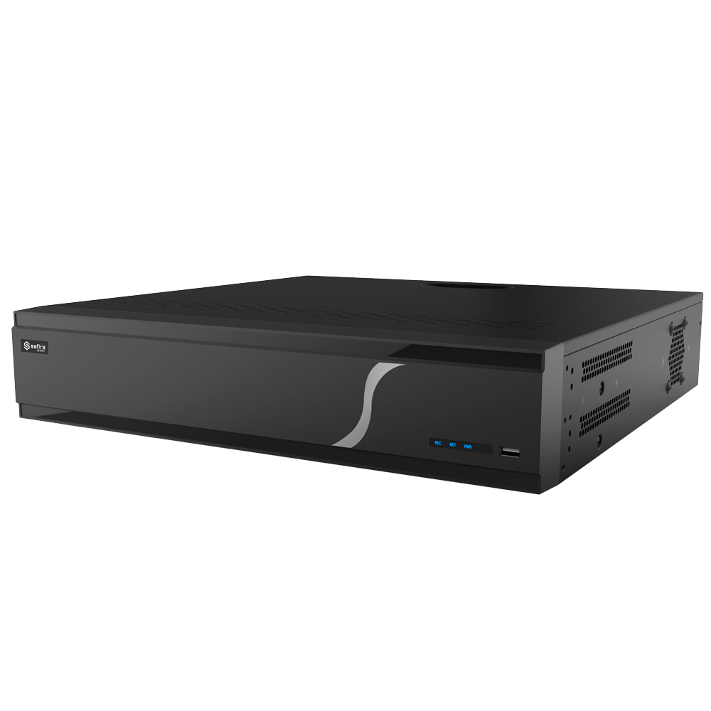 (SF-NVR8832A-A3) Safire Smart - Enregistreur NVR pour caméras IP gamme B2 - 32CH vidéo / Compression H.265S / 8HDD - Résolution jusqu'à 12Mpx / Bande passante 320 Mbps - HDMI 4K, HDMI Full HD et VGA / Dewarping Fisheye - Reconnaissance faciale, métadonnées vidéo