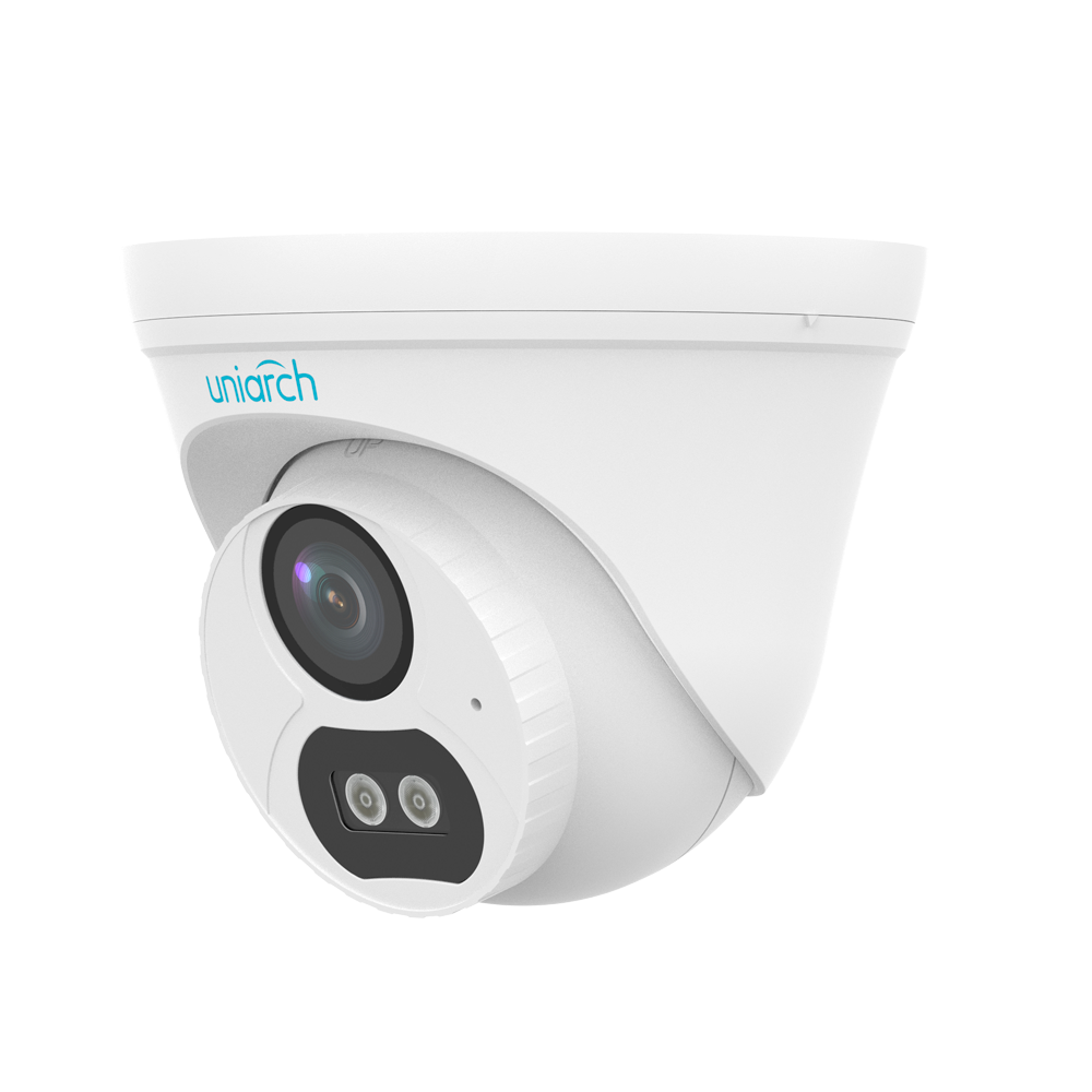[UV-IPC-T132-AF28-DL-ECO] (UV-IPC-T132-AF28-DL-ECO) Cámara IP Turret Uniview-Uniarch - 2 MP | Objectif 2.8 mm  - IR 30 m | Lumière blanche 15 m | DWRD - Détection du corps humain 2.0 - PoE  - Microphone intégré