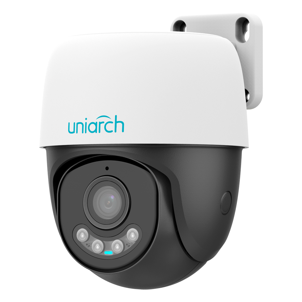 (UV-UHO-P2C-M4F4) Caméra dôme IP Uniarch  - 4 MP | Objectif 4 mm | microSD 512 Go - Auto Tracking | Wise-ISP - Lumière blanche 30 m | DWDR - Wi-Fi | Microphone | Haut-parleur | IP66