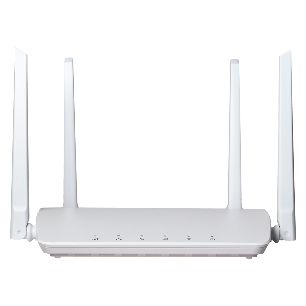 (VSOL-XMC1843S) Routeur 4G Cat4 150Mbps en aval 50Mbps en amont - 4x RJ45 10/100MBps - Interface Wi-Fi 2.4GHz 802.11 b/g/n - Emplacement pour carte Nano SIM - LED d'indication d'activité - Antennes LTE et Wi-Fi externes
