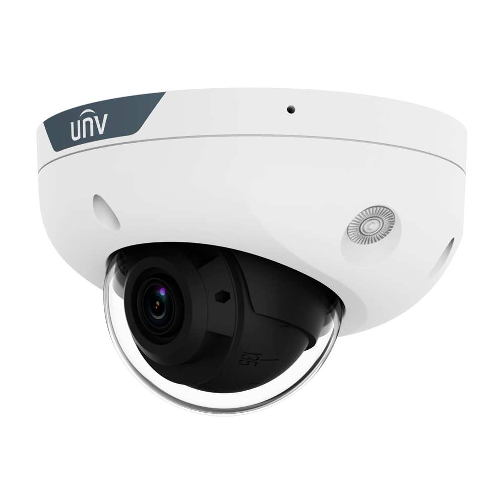 (UV-IPC314LE-ADF28K-DL) Caméra dôme IP Uniview - Gamme Easy - 4 MP | Objectif 2.8 mm | microSD 512 Go - IR 30m | Lumière blanche 30 m | WDR 120 dB  - ColorHunter - PoE | SIPLite | UMD | IP67 | IK10