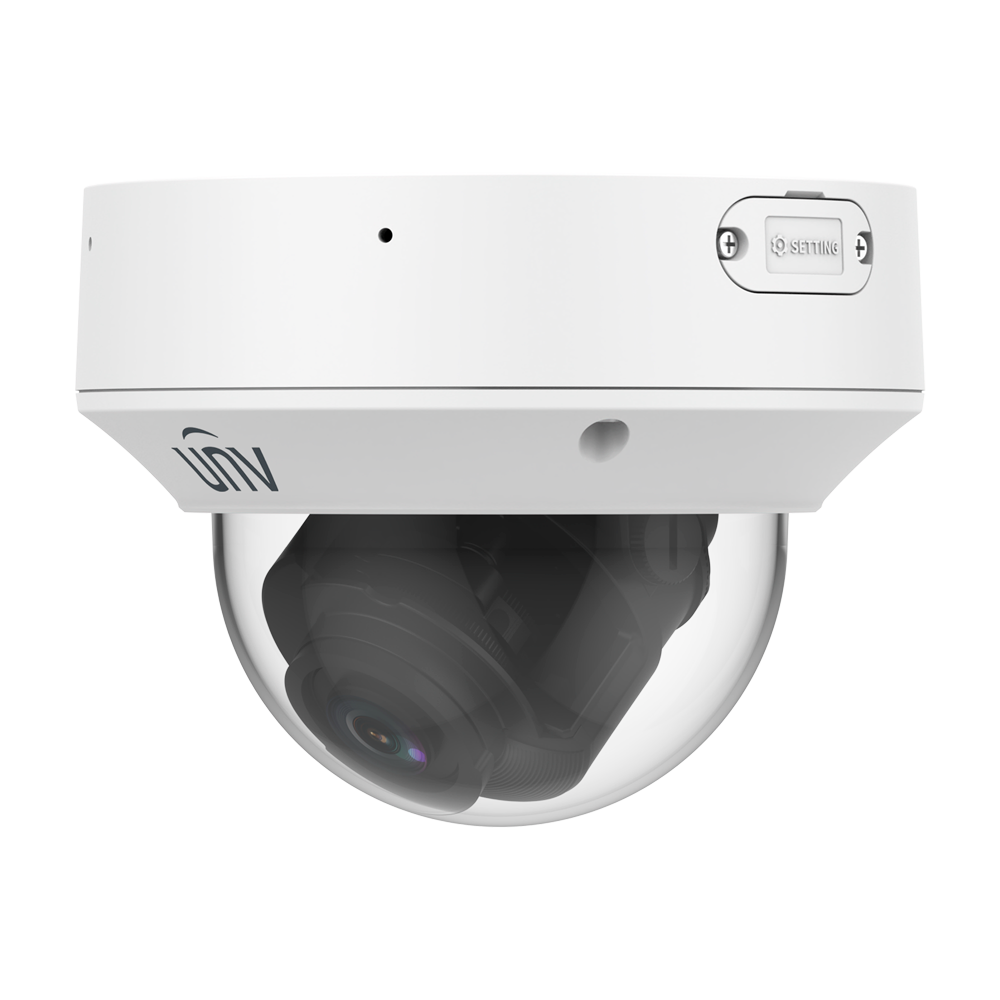 (UV-IPC3234SA-AHDZK-PI-I2A) Cámara Domo IP Uniview - Gama Prime - 4 MP | Lente motorizada 2.7~13.5 mm | 5X Zoom - IR 40m | WDR 130 dB | microSD 512 GB - Wise-ISP | Análisis estadístico | 60 FPS - PoE | SIP | UMD | IP67 | IK10  - Audio | Alarmas | 2 Mic