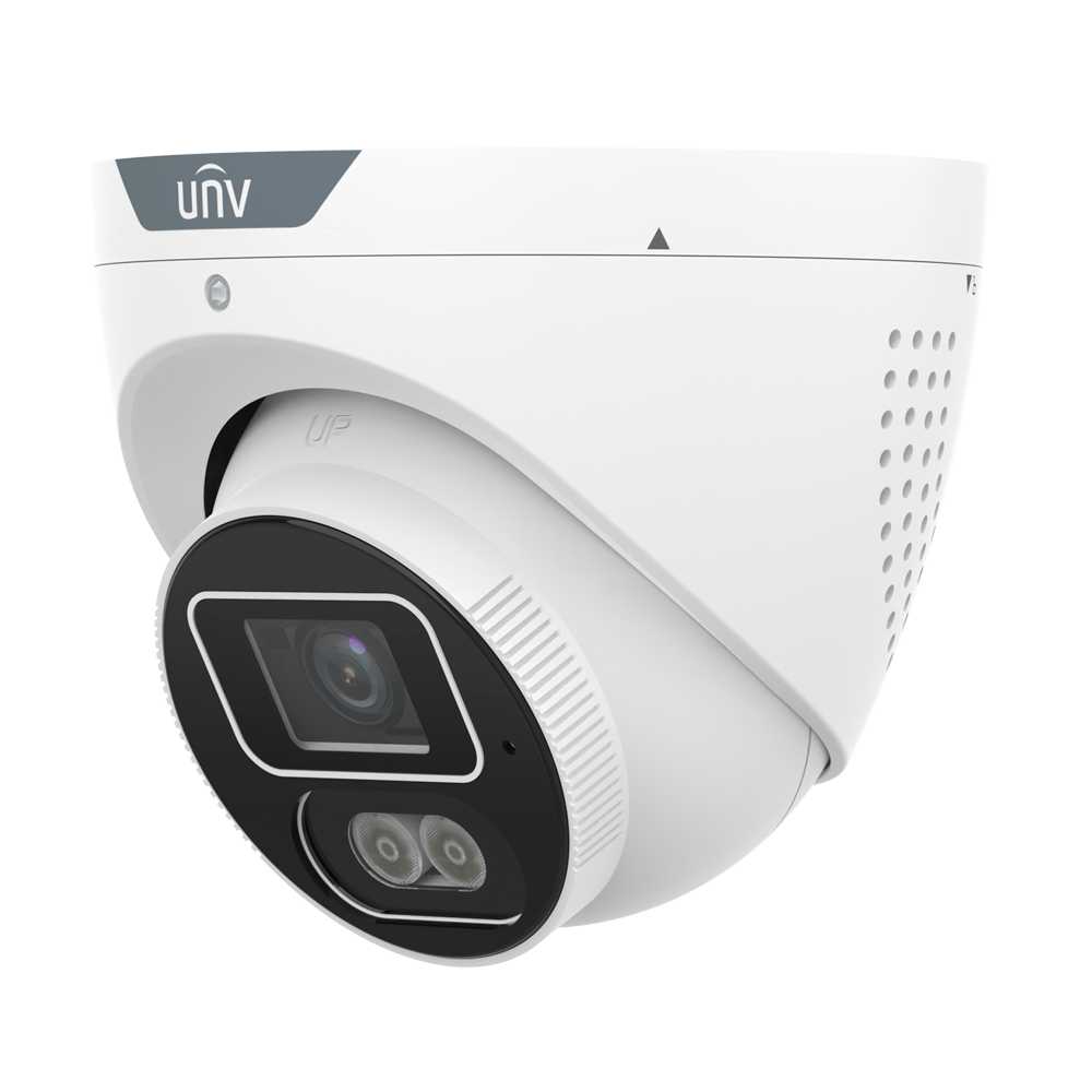 (UV-IPC3616SB-ADF40KMC-I1) Caméra IP Turret Uniview - Gamme Prime - 6 MP | Objectif 4 mm | microSD 512 Go - IR 30m | Lumière blanche 30 m | WDR 130 dB  - Tri Guard | Wise-ISP - PoE | SIP | UMD | IP67 | Comptage des personnes - MIC | Haut-parleur | Lumière dissuasive