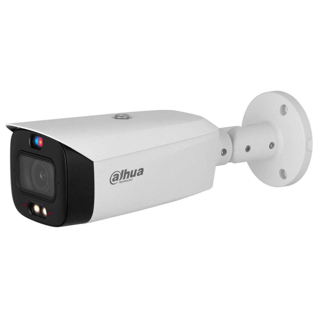 (IPC-HFW3449T1P-ZAS-PV-S5) Dahua, WizSense TIOC 2.0 4MP Smart Dual Illumination Caméra Bullet varifocale à dissuasion active , , AcuPick, AI Coding ABR, triple streaming H.264 / H.265, 25 ips @ 4MP, WDR (120 dB), J/N , objectif 2.7-13,5 mm, IR et éclairage blanc (max 50 m) commuté par objet, alarm led blue et rouge, alarme haut-parleur / sirène, PoE, 12 Vdc, IP67