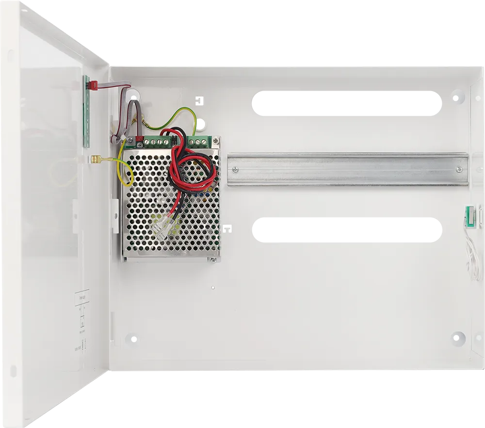 [ALB122] (ALB122) Coffret métal pour XM8 avec alimentation 230VCA / 12VCC 2A avec charge batterie et emplacement pour 2 batteries 12V/7Ah