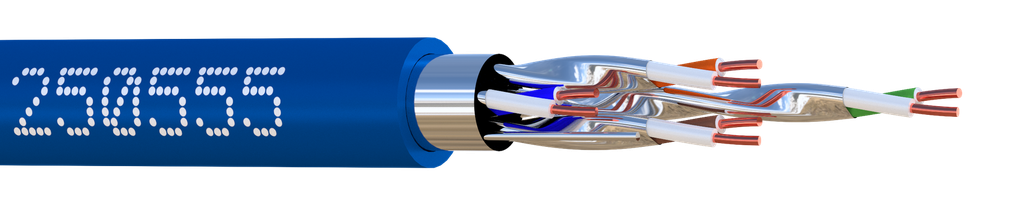 (250555-R3) F/FTP CAT6A 650MHz LSZH Dévidoir 305 M Elbac