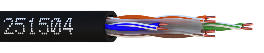 (251504-C1) UTP CAT6 INTERIEUR/EXTERIEUR 2P+2P XL-LSZH Bob. cart. 100 M Elbac
