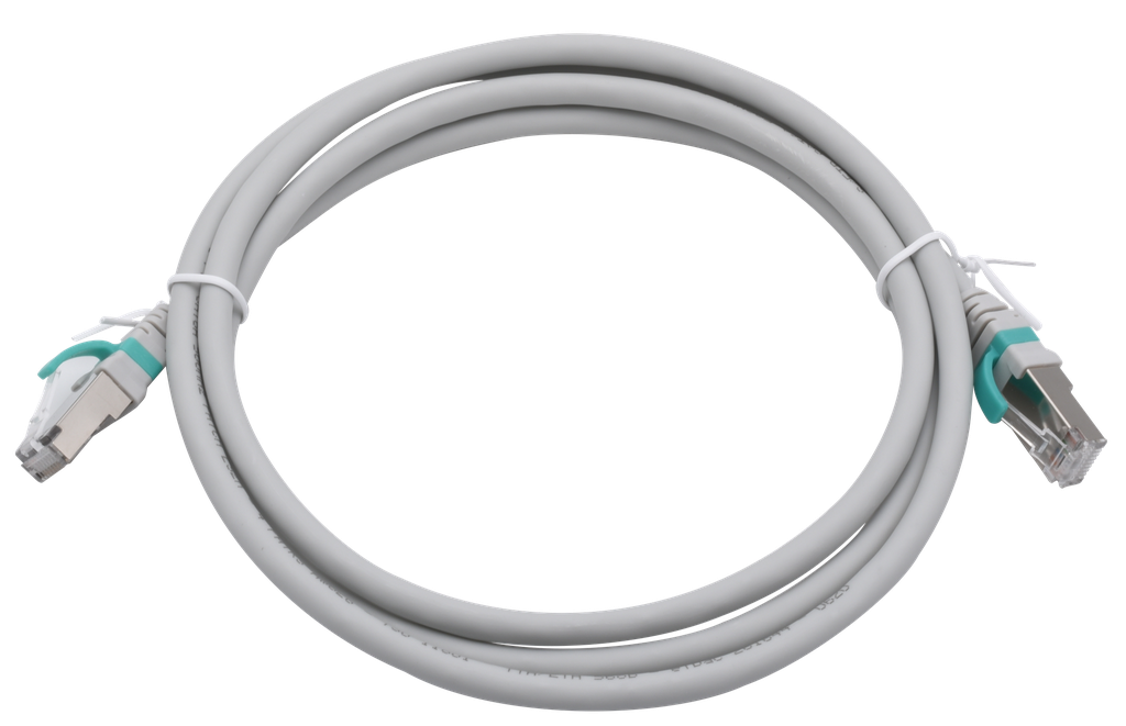 (261644-X020) CORDON S/FTP CAT6A AWG26 LSZH GRIS CLIP VERT 20m Cordon 1 PC 20m Elbac