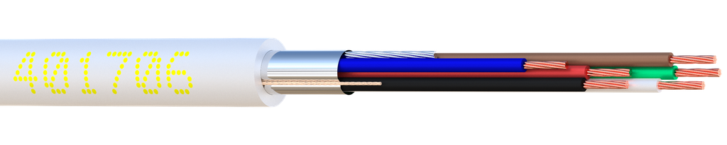 (401708-W5) ALARME SOUPLE LSZH 08×0.22 Cu SCR - B2ca-s1a d1 a1 Bob. bois 500 M Elbac