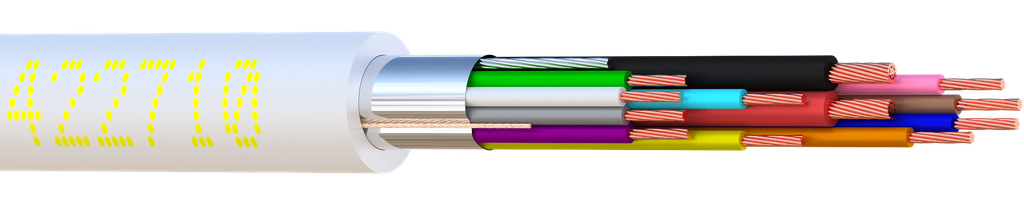 (422710-B1) ALARME SOUPLE LSZH 10×0.22+2×0.75 Cu SCR B2ca-s1a d1 a1 Boite 100 M Elbac