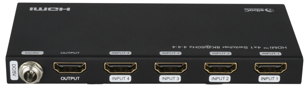 (S24331-01-B0) SELECTEUR HDMI 2.1 HDCP 2.3 4E/1S - 8K@60HZ 4:4:4 Boite 1 PC Elbac