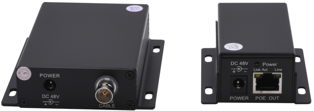 (S47006-BK) DEPORT IP POE SUR COAX Boite 1 KIT Elbac
