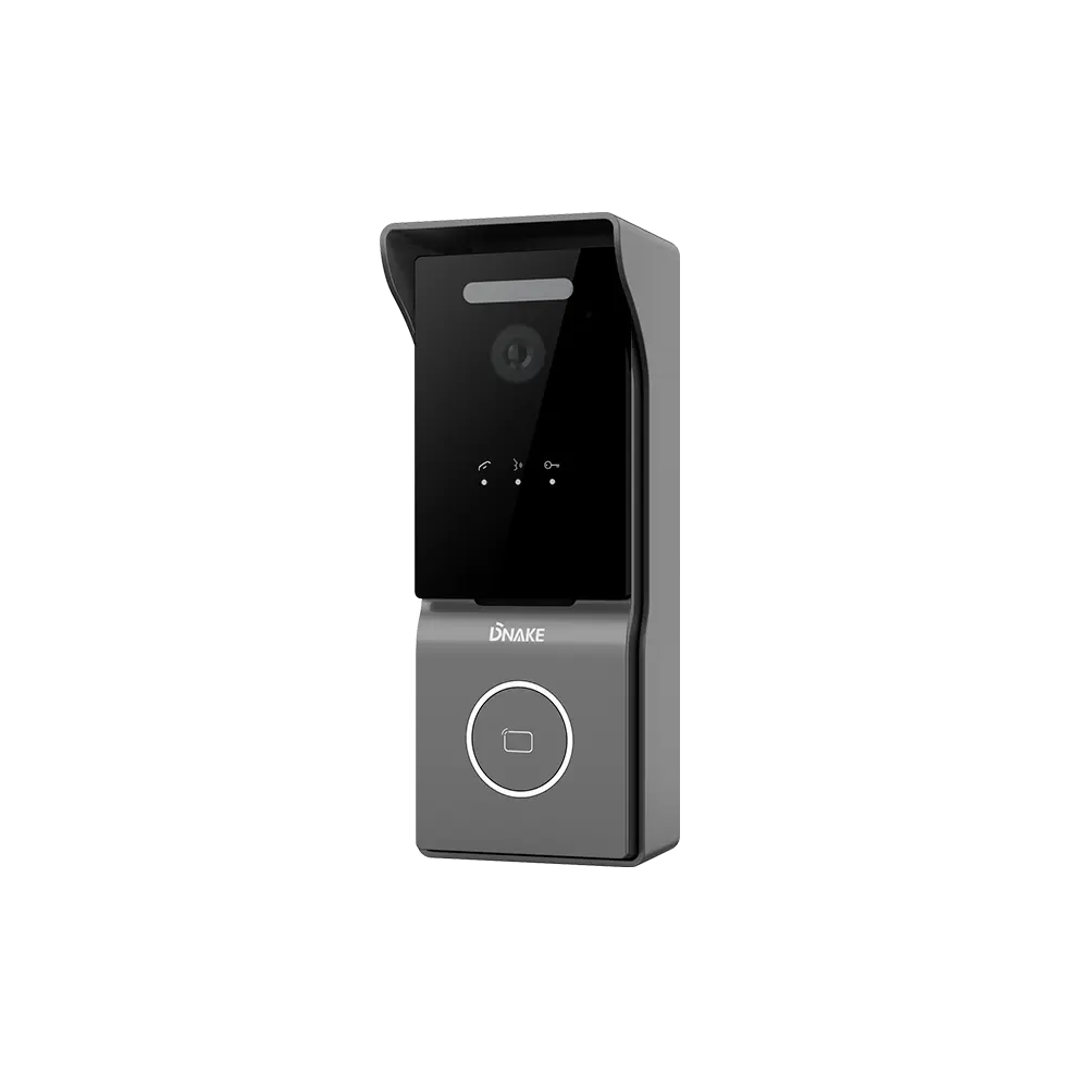 [C112R] (C112R) SIP Video Door Station
1. Compact Design
2. Digital WDR
3. H.264/H.265 Video Codec
4. Motion Detection
5. Tamper Alarm
6. Surface mounting
7. RF card reader: 13.56MHZ
8. TF Card
9. Rain Hood
