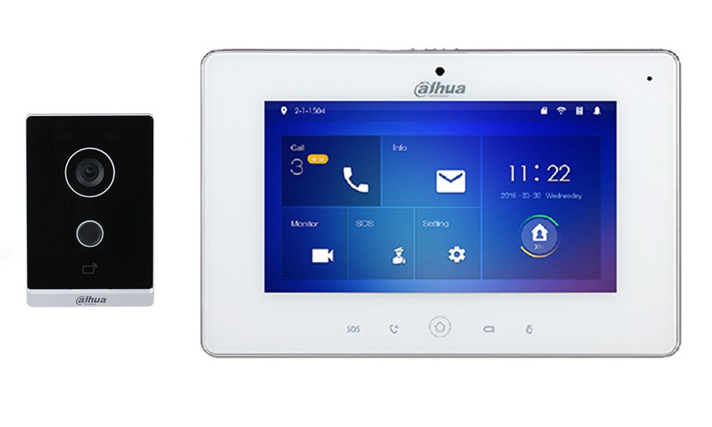 [DHI-KTW01] (DHI-KTW01) Dahua , IP KIT, IP WiFi Villa poste extérieure et WiFI moniteur intérieure. Le kit comprend un poste extérieur VTO2211G-WP et un poste intérieur VTH5221DW-S2