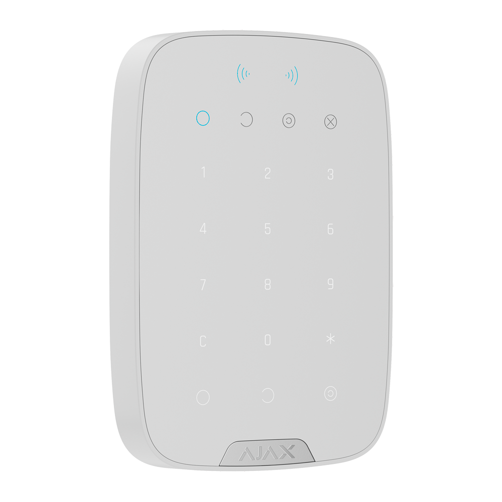 (AJ-KEYPADPLUS-G3-W) Clavier avec lecteur RFID - Grade 3 - Sans fil 868 MHz Superior Jeweller - Armement/désarmement complet ou groupé - Codes personnel, général et des invités - Portée radio jusqu'à 3.000 m - Bouton d'urgence intégré