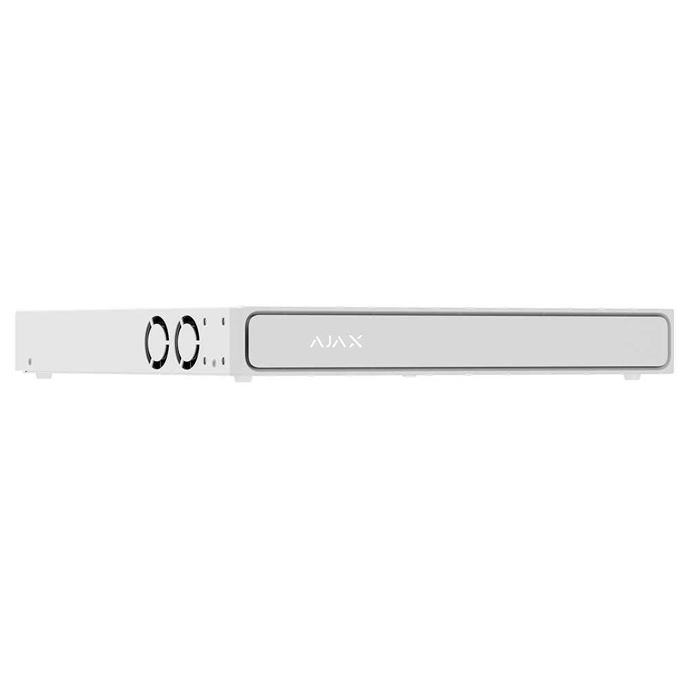 (AJ-NVR208-HAC2G-AI-S-W) Grabador NVR Superior - 8 canales | HDMI - Compresión H.265/H.264 | JetSparrow - Resolución hasta 12MP | IA | 2 × RJ45 - Ancho de banda 384Mbps | Protección IP20 - Espacio para 2HDD de hasta 24 TB