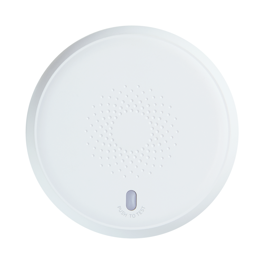 (AK-MIR-SM100) Détecteur de fumée - ZigBee 3.0 - Alarme sonore et lumineuse - Installation dans un plafond ou un mur - Alimentation batterie CR123A - Compatible avec l'application BelaHome