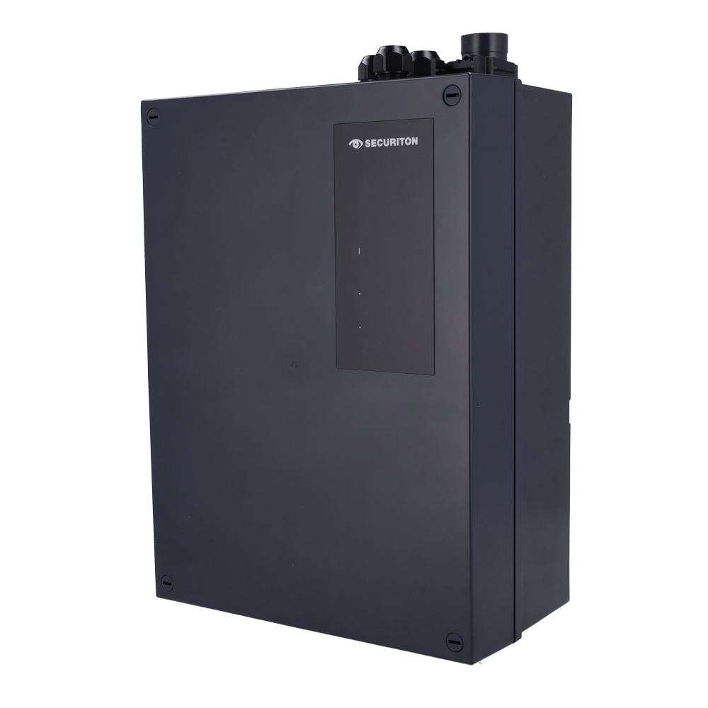 (ASD2001) Securiton ASD - Détecteur d'aspiration 1 conduit - EN 54-20 (Classes A, B et C) - Jusqu'à 400 m (selon la configuration et la classe) - Configuration via l'application par Bluetooth  - Capteur SSD1030 non inclus