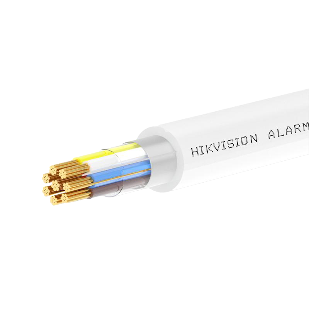 (DS-1AC2C6APL1 White 100m) 6 conducteurs de signal + 2 d'alimentation  - Conducteur en cuivre dénudé (99,95%)  - Écran en aluminium et polyester + drainage en cuivre  - Bobine de 100 mètres  - Certificat CPR Eca  - Faibles pertes