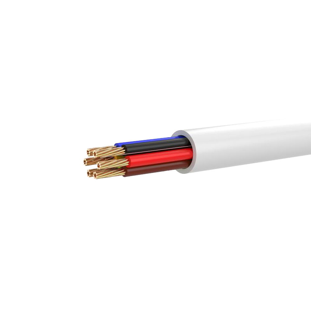 (DS-1AC6AUC1 White 100m) 6 conducteurs de signaux  - Conducteur en cuivre dénudé (99,95%)  - Revêtement en PVC très souple  - Bobine de 100 mètres  - CPR Eca  - Faibles pertes