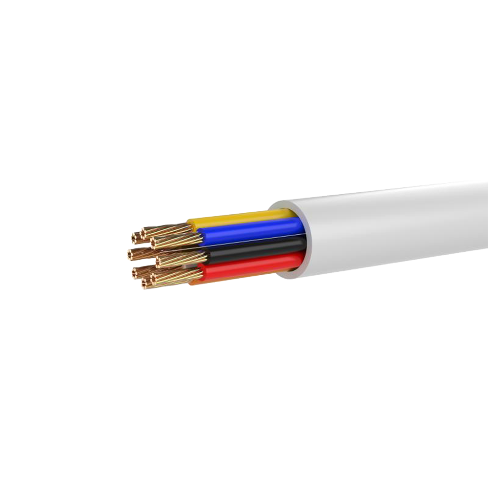 (DS-1AC8AUC1 White 100m) 8 conducteurs de signaux  - Conducteur en cuivre dénudé (99,95%)  - Revêtement en PVC très souple  - Bobine de 100 mètres  - CPR Eca  - Faibles pertes