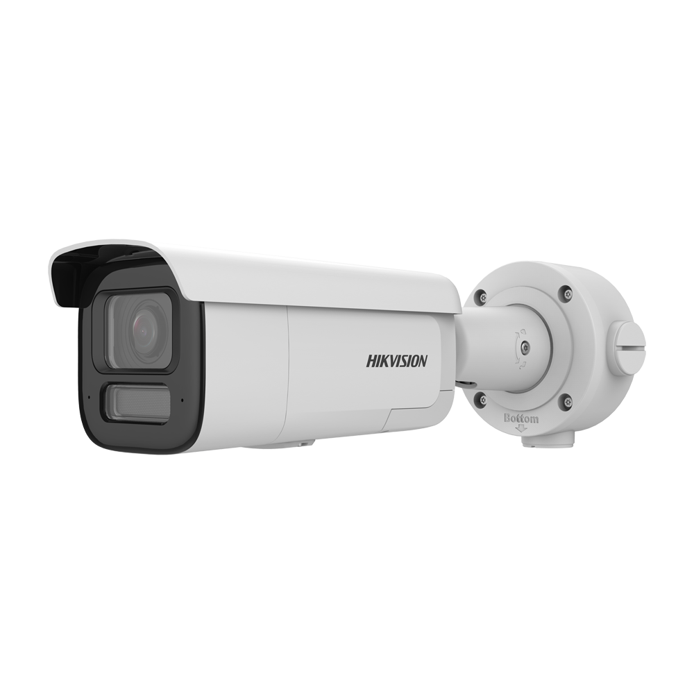 (DS-2CD2646G2HT-IZS2U/SL(2.8-12mm)eF) Hikvision - Caméra Bullet IP gamme PRO - Résolution 4 MPx (2688x1520) | PoE+ | Alarme - Objectif 2.8~12 mm | Audio | 2 Microphones | Haut-parleur - Portée IR 60 m | détection de mouvement 2.0 - AcuSense | Reconnaissance faciale | IP67, IK10