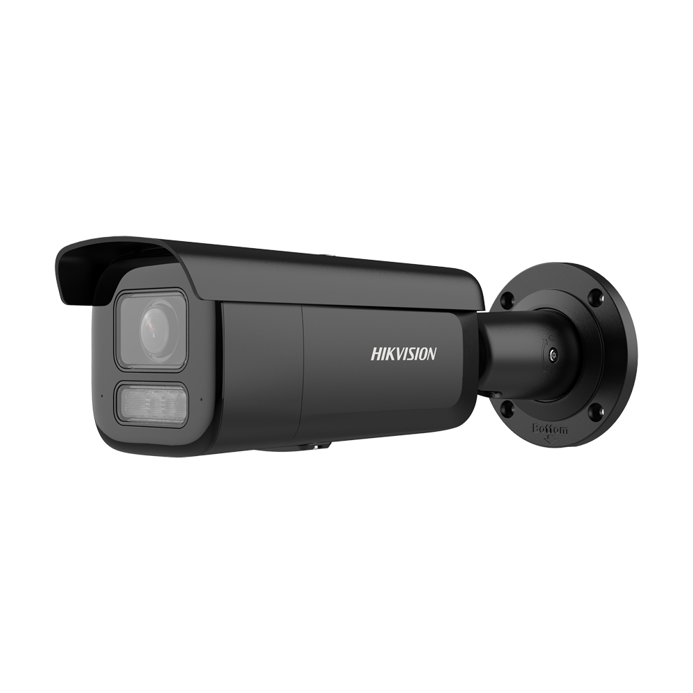(DS-2CD2683G2-LIZS2U/SL(2.8-12mm)BLK) Caméra Bullet IP gamme PRO Hikvision - Résolution 8 Mégapixels (3840x2160) - Obj varifocal motorisé 2.8~12 mm  - Lumière hybride 60 m | MD 2.0 | Détection des visages - Audio | Alarme | Microphone | Flash dissuasif - AcuSense | PoE+ | IP67 | IK10 | MicroSD | Noir