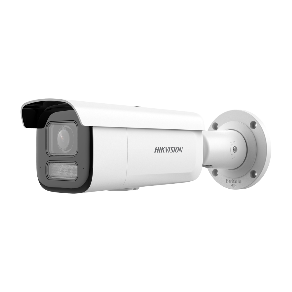 (DS-2CD2683G2-LIZS2U/SRB(2.8-12mm)) Caméra Bullet IP gamme PRO Hikvision - Résolution 8 Mégapixels (3840x2160) - Obj varifocal motorisé 2.8~12 mm - Portée de l'éclairage hybride 60 m | MD 2.0 | AcuSense - Alarmes | Audio | Microphone intégré | Voyant SRB - Détection des visages | PoE+ | IP67, IK10 | MicroSD