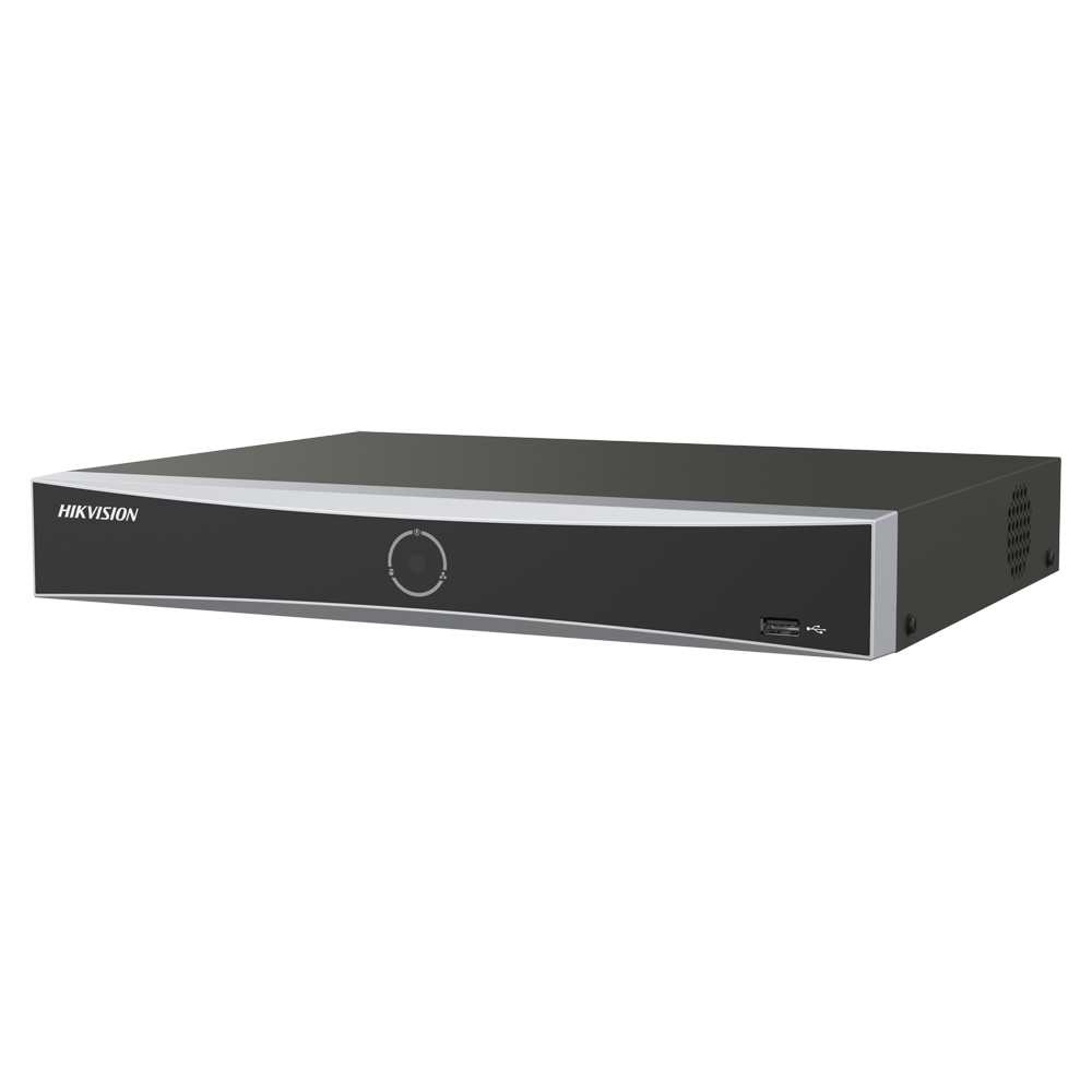 (DS-7604NXI-K1/Vpro) Enregistreur NVR 4 CH IP Gamme PRO Hikvision - Résolution maximale 12 Mpx - AcuSearch | AcuSense | Reconnaissance faciale - AcuSeek, recherche textuelle jusqu'à 4CH - Audio | Alarmes | 1 HDD - Bande passante 40 Mbps