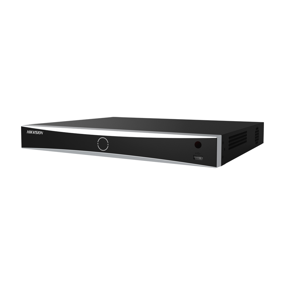 (DS-7632NXI-K2/16P/Vpro) Enregistreur NVR 32 CH IP PoE gamme PRO Hikvision - 16 CH PoE IEEE 802.3af/at 200 W max - Résolution maximale 12 Mpx  - AcuSearch | AcuSense | Reconnaissance faciale - AcuSeek, recherche textuelle - Audio | Alarmes | 2 HDD
