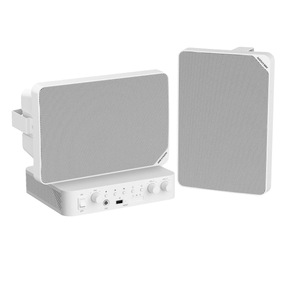 (DS-QAE0KA60120-2) Kit de audio - Amplificateur 60 W - 4 x Haut-parleurs de plafond - Puissance (8 Ω): 20 W