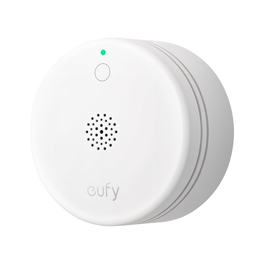 (EUFY-ALARM-SMOKE-E10) Capteur Détecteur de fumée Eufy E10 - Sans fil 868 MHz - Compatible avec le système d'alarme Eufy - Bouton d'accès rapide à HomeBase - Fonctionnement sur piles / Conception compacte - Apte pour intérieur