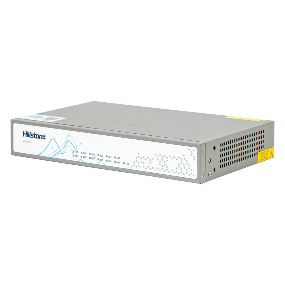 (HILL-NGFW-A1000-S) Hillstone Networks NGFW  - Hardware + 1 año de servicio básico  - 4Gbps FW/1.5Gbps NGFW Throughput  - 450k Sesiones Concurrentes  - 4 puertos 10/100/1000BASE-T  - Sobremesa / Expansión de hasta 256Gb