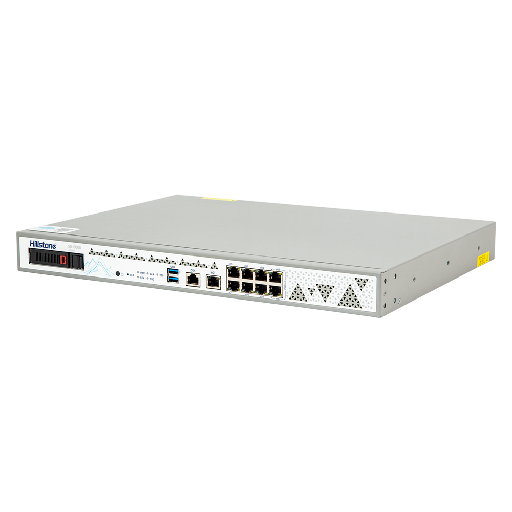 (HILL-NGFW-A2000-D) Hillstone Networks NGFW  - Hardware + 1 año de servicio básico  - 5Gbps FW/2Gbps NGFW Throughput - 1.5M Sesiones Concurrentes - 8 puertos 10/100/1000BASE-T (1 par bypass) - Rack 1U / Expansión hasta 1.92Tb / Fuente Dual