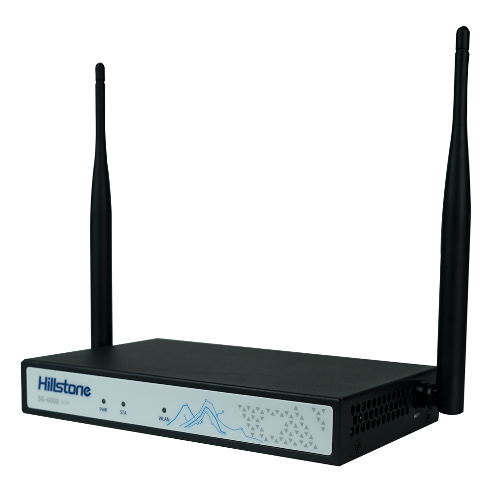 (HILL-NGFW-A200W) Hillstone Networks NGFW - Hardware + 1 año de servicio básico - Puertos 5xGE + 1xSFP  - Dispone de Wi-Fi 5 - 1Gbps FW/0.4Gbps NGFW Throughput - 450k Sesiones Concurrentes